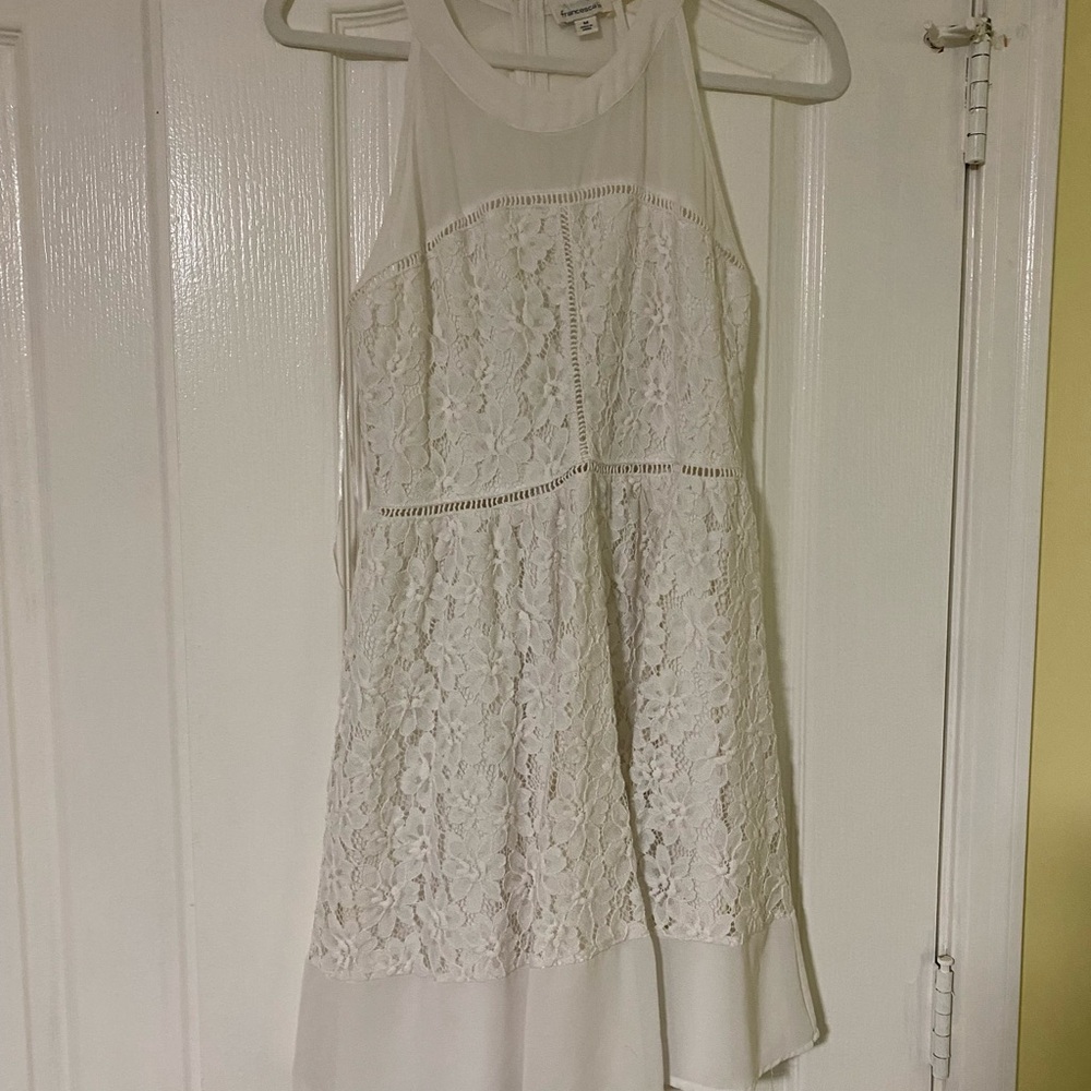 Francesca's White Sleeveless Dress